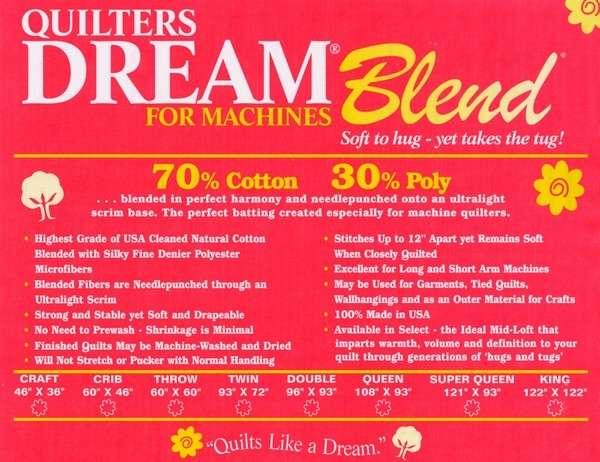 Quilters Dream Blend 70/30 Natural Queen 93inx108in