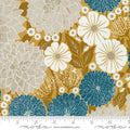 Moda - Field of Flowers - Large Floral Tossed Goldenrod - by Katharine Watson