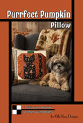Purrfect Pumpkin Pillow Quilt Pattern (18" x 18") by Tricia Lynn Maloney from Villa Rosa Designs