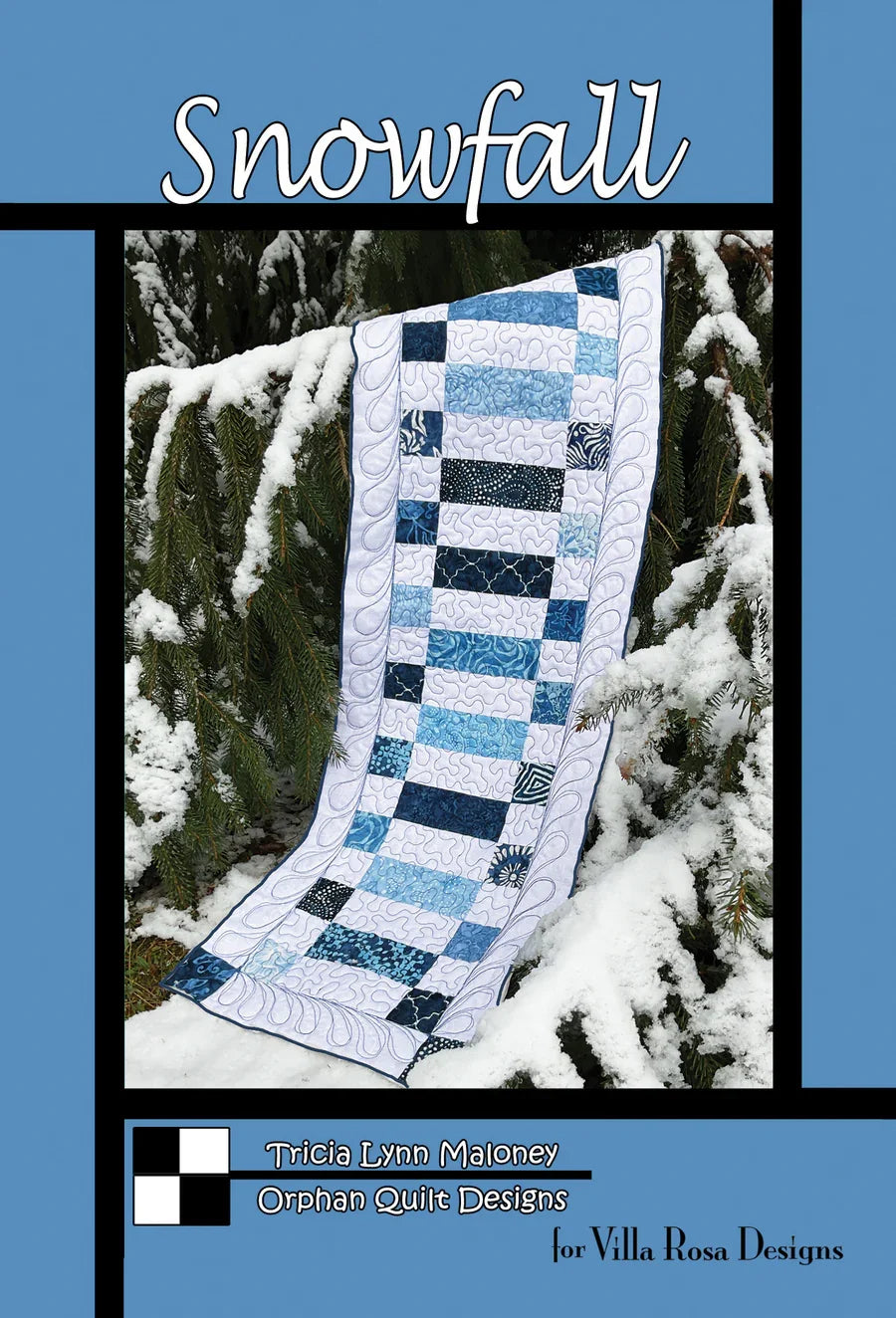 Snowfall-Bed Runner/Table Runner - Villa Rosa - 14 x 46 - Yardage