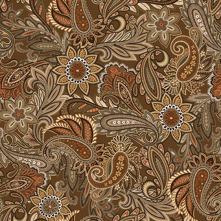 Quilt Across the Dakotas Brown Paisley