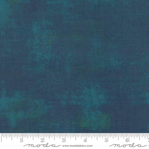 Moda Grunge Peacock Fabric – Teal Blue Blender by BasicGrey