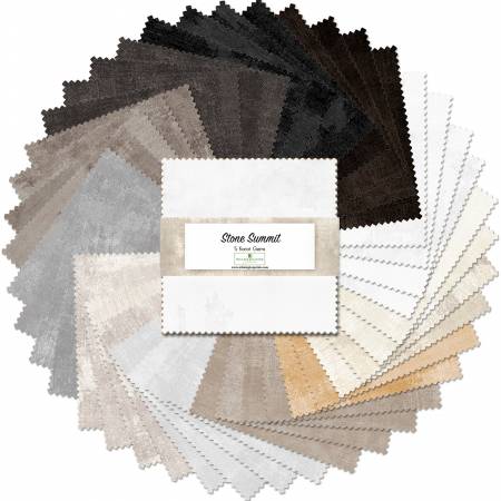 Wilmington Prints - Dry Brush Stone Summit - 5" Karat Gems 42 Piece – Tonal Blender Squares