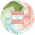 Wilmington Prints - Mint Garden/Soft Greens/Coral/Creams/Turq - 42ct 5" Karat Gems