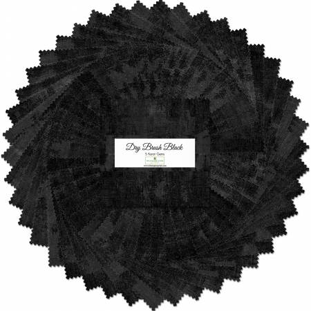 Wilmington Prints - Dry Brush Black - 5" Karat Gems 42 Piece – Black Tonal Blender Squares by Danhui Nai
