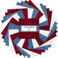 Wilmington Prints Country Heart - 5" Red,White, & Blue Fabric Squares