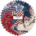 Wilmington Prints - Hearts’ Anthem - 5 Karat Crystals 5" Square Pack – Patriotic Precut by Stephanie Marrott