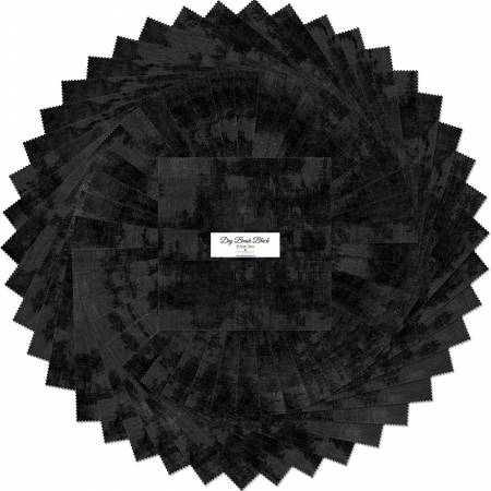 Wilmington Prints - Dry Brush - Black 10" Karat Gems 42 Piece – Black Tonal Blender Squares by Danhui Nai
