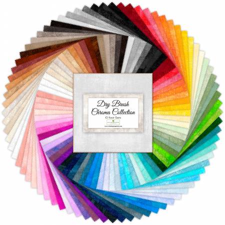 Wilmington Prints - Dry Brush - Chroma 10" Karat Gems 76 Piece – Multicolor Tonal Blender Squares by Danhui Nai