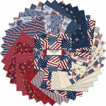 Wilmington Prints Hearts’ Anthem 10" Fabric Squares – by Stephanie Marrott
