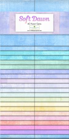 Wilmington - Dry Brush - Soft Dawn 2.5" Karat Gems 40 Piece – Tonal Blender Strips