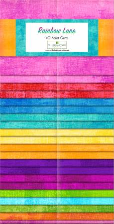 Wilmington Prints - Essentials Dry Brush Rainbow Lane - 40 Karat Gems 2.5" Strip Pack – Tonal Blender by Danhui Nai