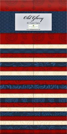 Wilmington Prints - Old Glory 2.5" Fabric Strips – 40 Pieces