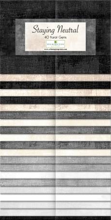 Wilmington Prints - Dry Brush - Staying Neutral 2.5" Karat Gems 40 Piece – Tonal Blender Strips