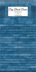 Wilmington Prints - Essentials Dry Brush Denim - 40 Karat Gems 2.5" Strip Pack – Blue Tonal Blender by Danhui Nai