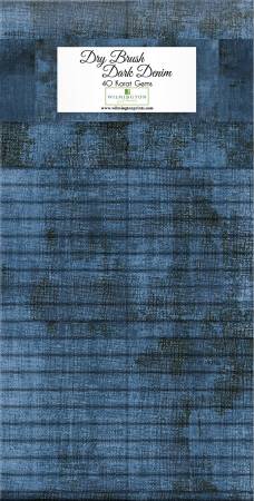 Wilmington Prints - Dry Brush - Dark Denim 2.5" Karat Gems – Tonal Blender Fabric Strips