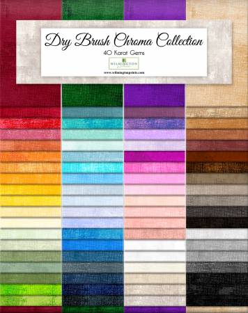 Wilmington Prints - Dry Brush - Chroma 2.5" Karat Gems 76 Piece – Multicolor Tonal Blender Strips by Danhui Nai
