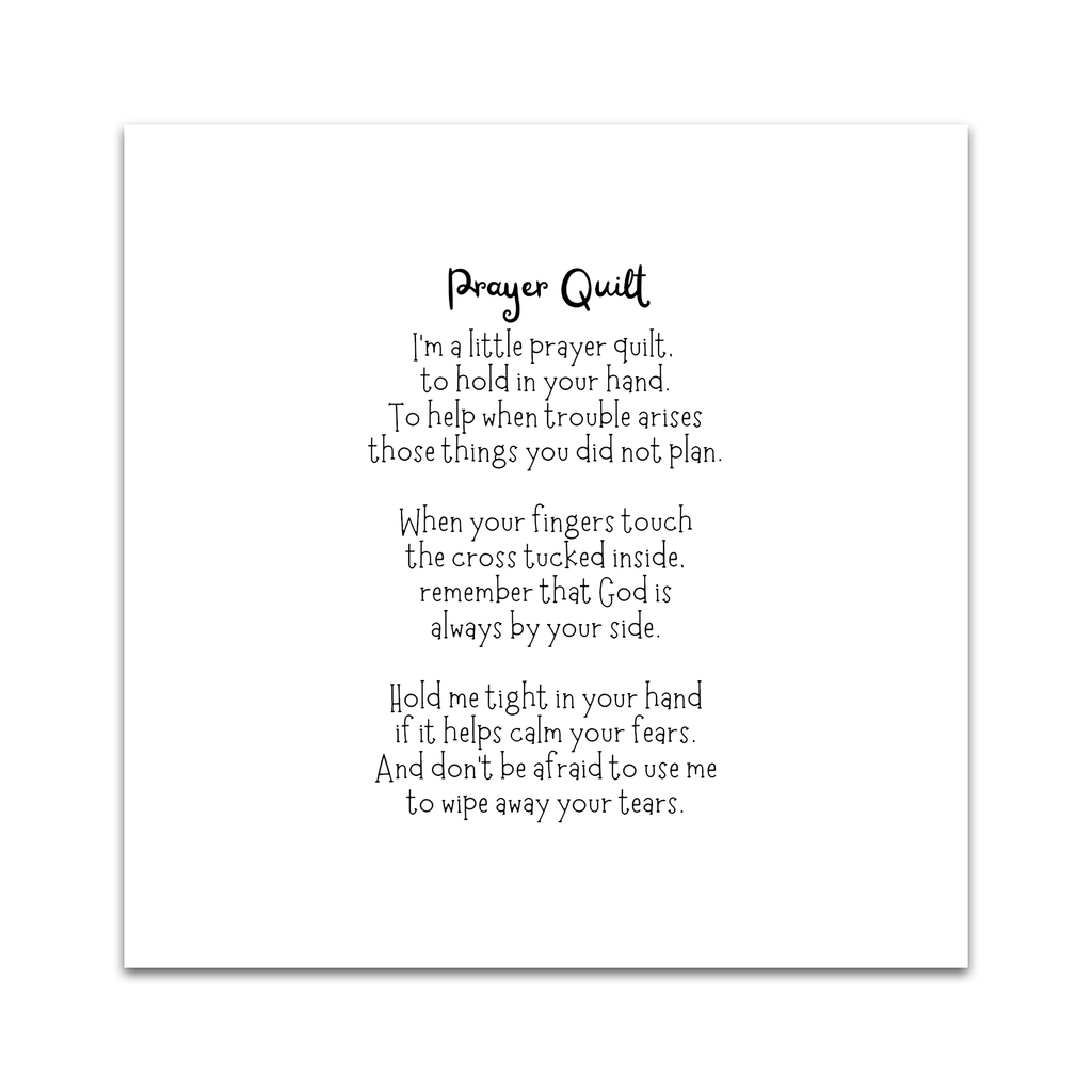 30 Pocket Prayer Quilt Poem - Precut 3in squares - Carlson Homestead Quilting