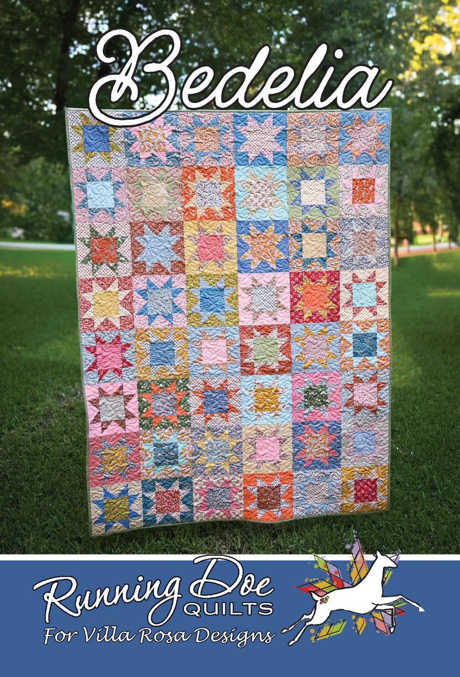 Bedelia Quilt Pattern (51" x 68") by Running Doe Quilts from Villa Rosa Designs