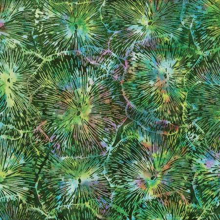 Rainforest Bali Batik Fabric – Green Tropical Batik by Hoffman