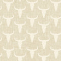 Andover Ranch Hand Burlap Skull Charolais Fabric – Cream Western Print by Andover Fabrics