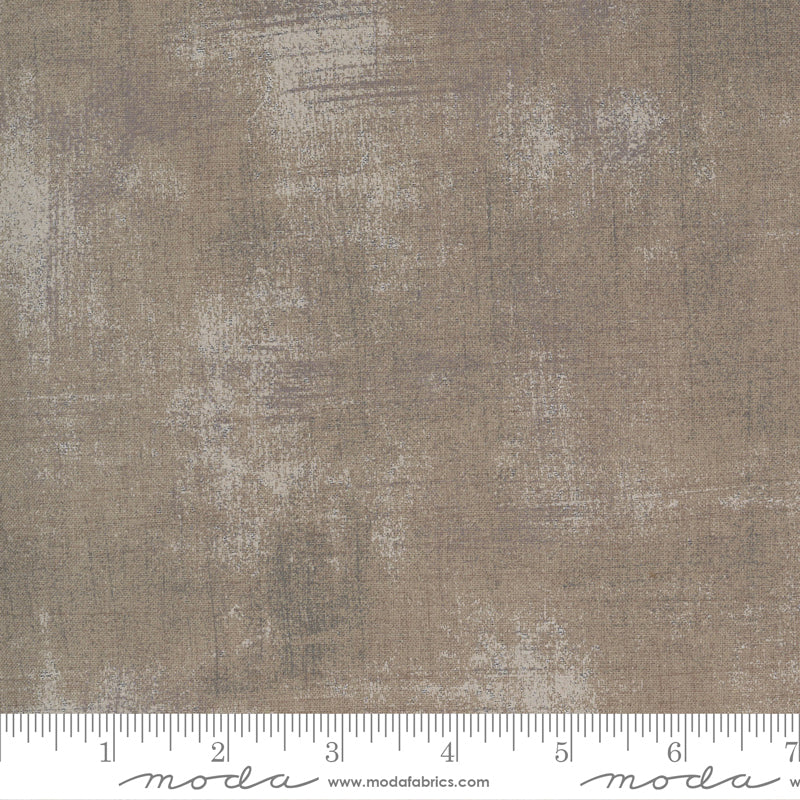 Moda Grunge Roebuck Fabric – Brown Blender by BasicGrey