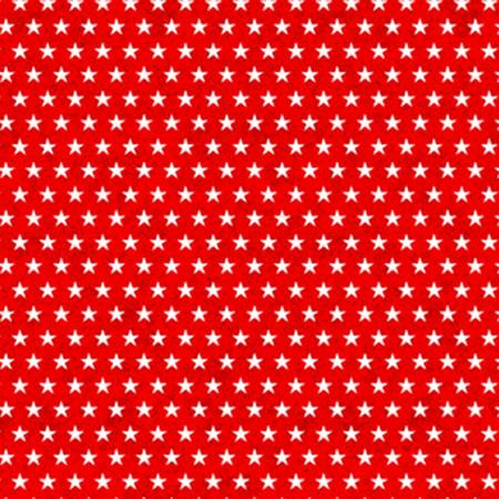 Robert Kaufman Patriots Stars in White on Red Fabric