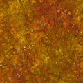 Seeds Cedar Batik Fabric – Green Brown Batik Print by Robert Kaufman