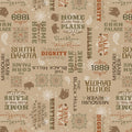 South Dakota Words Tan Quilt Across the Dakotas Shop Hop