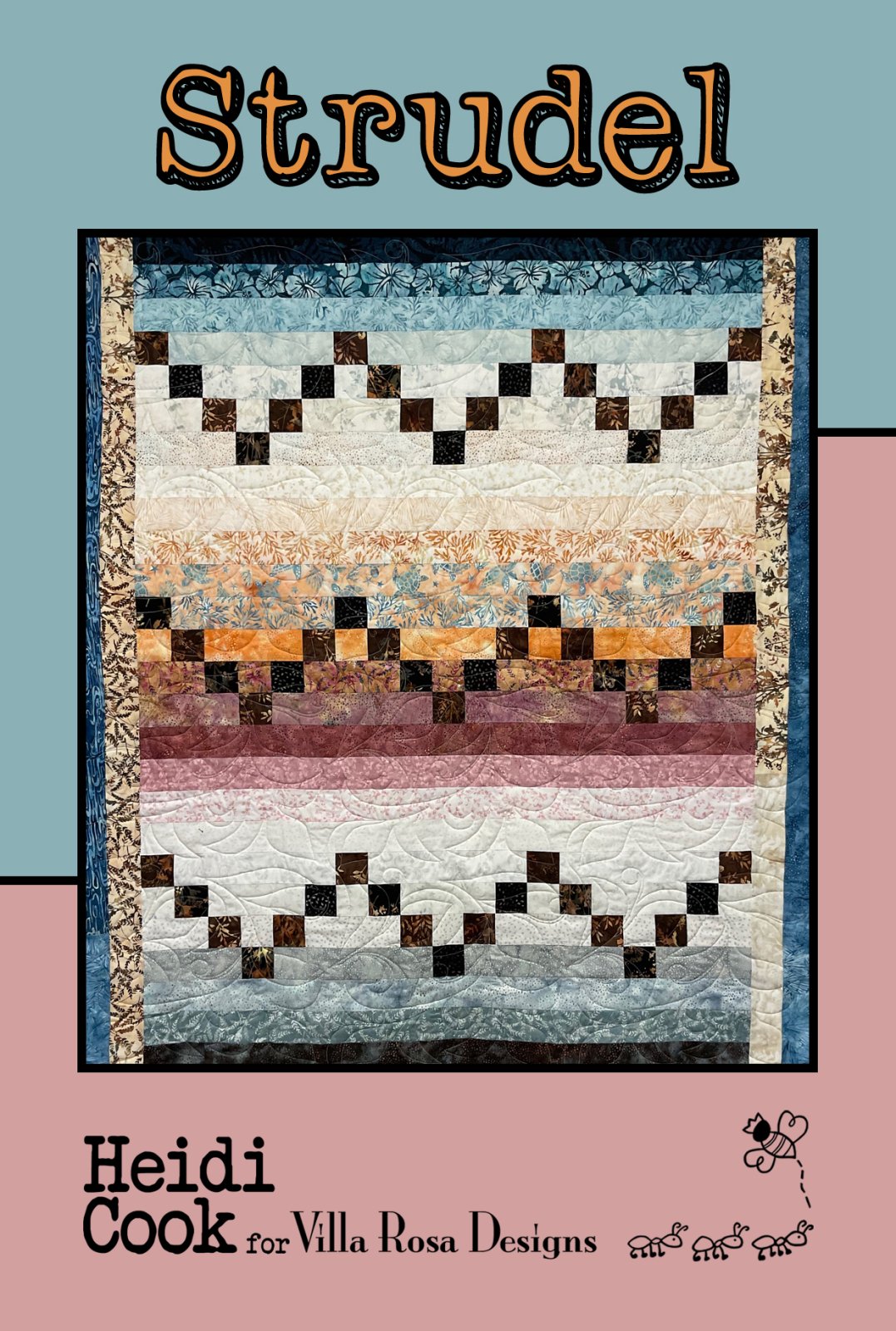 Strudel - Villa Rosa - 46 x 52 - 2.5" - Strip Friendly