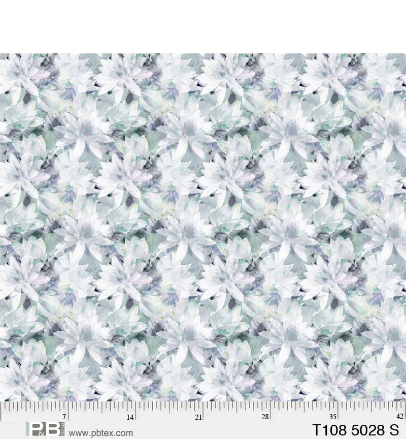 P & B - Translucent/Sage - 108" Wide Quilt Backing -  T108 5028