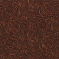 Moda Western Basics Tooled Leather Brown Fabric – Brown Blender by Sara Khammash