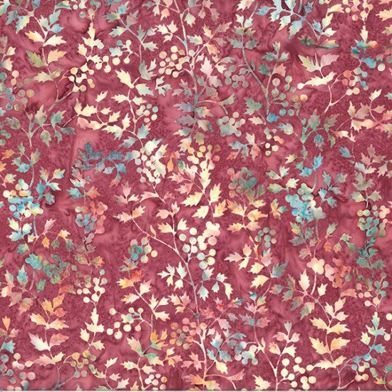 Hoffman Bali Batik Berries Barn Red Fabric – Red Floral Batik Blender