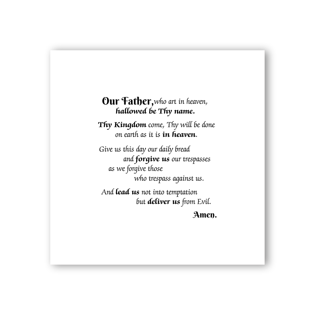 Carlson Homestead Quilting - The Lord’s Prayer - Bible Verse Fabric Squares – 3.5" Precut Cotton - Pack of 5 - by Emerald Smith