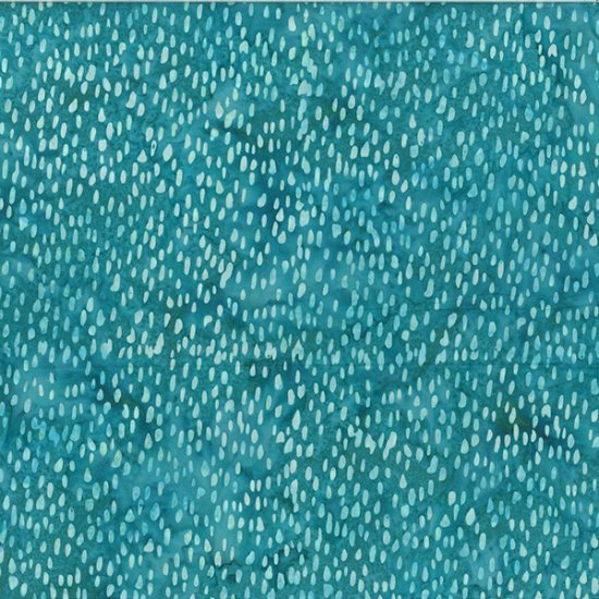Hoffman Brilliant Gems Raindrops Turquoise Fabric – Blue Batik Blender