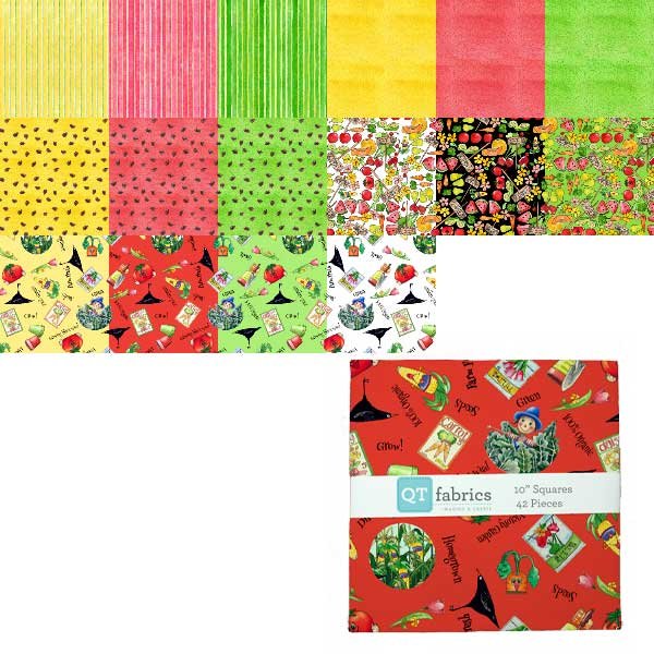 QT - Vegetable Medley - 10" Squares/42 Pieces - VEGG -6PK