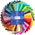 QT Fabrics Vibe 45" Mottled Blenders - 10" Fabric Squares – Multicolored 42-Piece Precuts