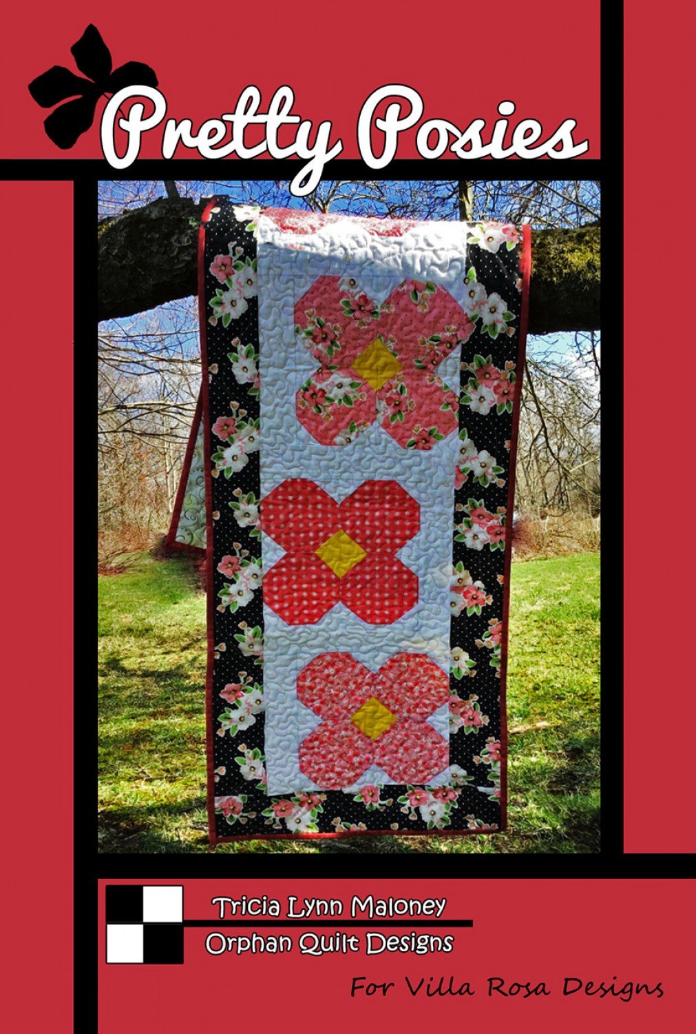 Pretty Posies Bed/Table Topper - Villa Rosa - 16 x 60 - Fat 8's