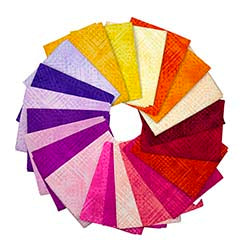 QT - Vertex - Bright Warm Weave Blender 21 Piece Fat Quarter Bundle – Tonal Texture Blender Bundle