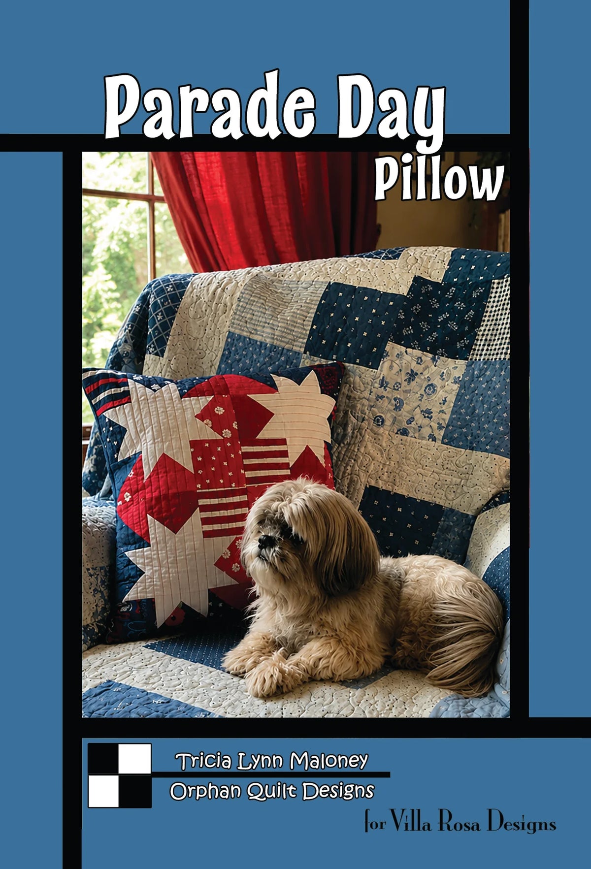 Parade Day by Orphan Quilts - Pillow Pattern – 18"x18" by Villa Rosa Designs