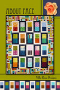 About Face - Villa Rosa - 37"x48"  - 5" Squares/Yardage.  (50"x61"/Border)