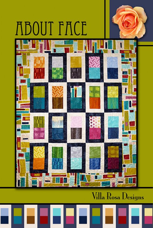 About Face - Villa Rosa - 37"x48"  - 5" Squares/Yardage.  (50"x61"/Border)