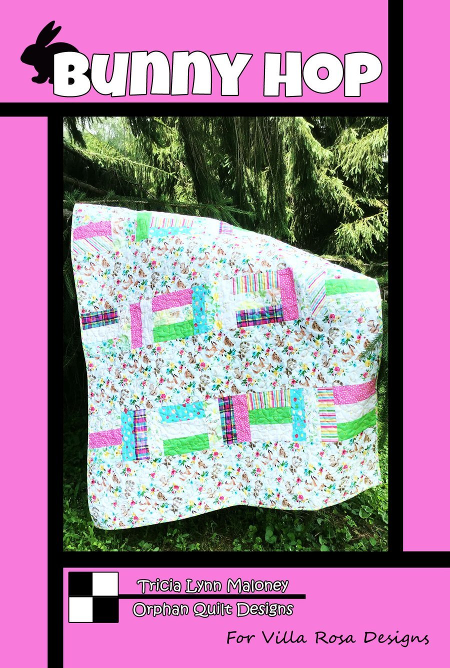 Bunny Hop - Villa Rosa - 42 x 50" - Focus/Theme & 2.5 Strips