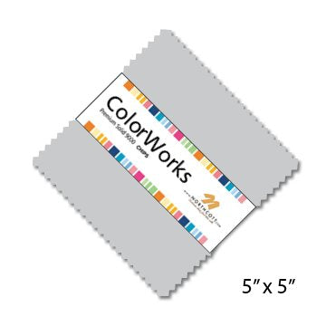 Northcott Colorworks Grey 42-Piece 5" Fabric Chips Squares by Northcott Studio