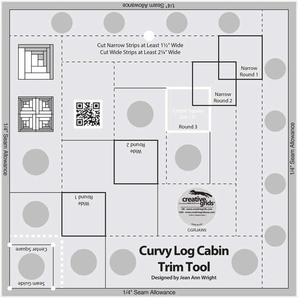 Curvy Log Cabin Trim Tool - 8" x 8" - Creative Grids - CGRJAW5
