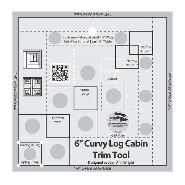 Curvy Log Cabin Trim Tool - 6" x 6" - Creative Grids - CGRJAW6