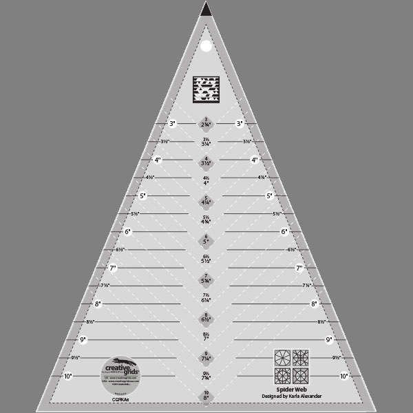 45 Degree - Spider Web Ruler - Creative Grids - CGRKA6