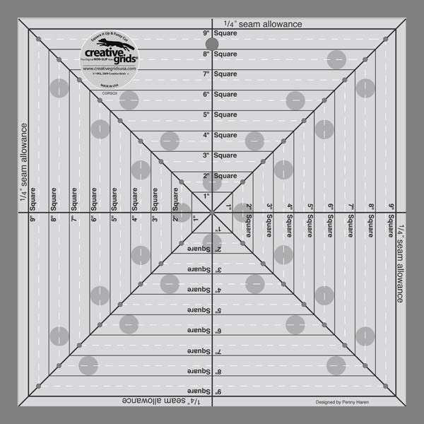 9.5" Square - Creative Grid Ruler - CGRSQ9