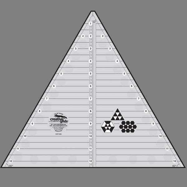 60 degree Triangle 12in - Creative Grid Ruler - CGRT12560