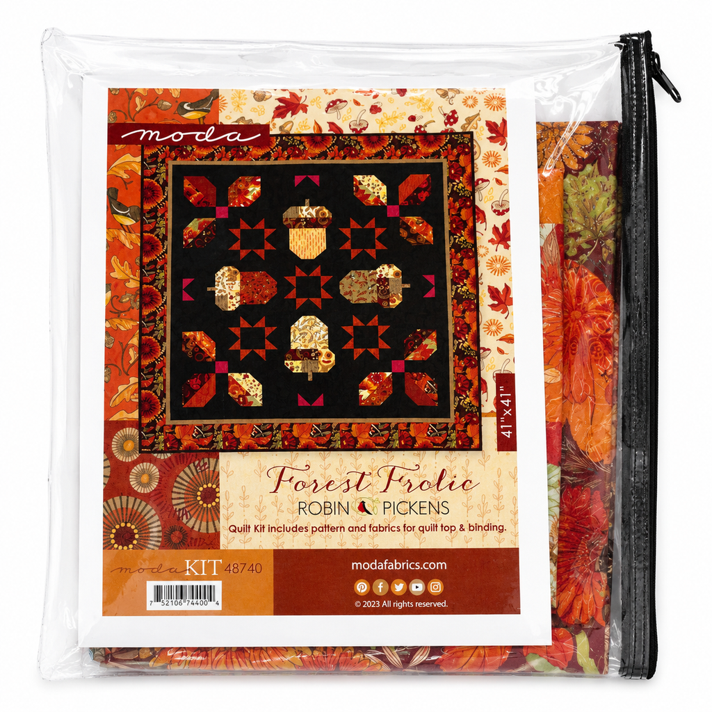 Moda Forest Frolic Acorn Quartet Quilt Kit (41" x 41") by Robin Pickens